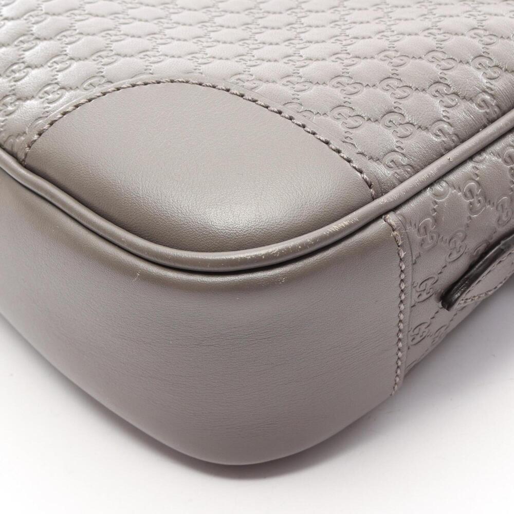 GUCCI Authentic Gray Leather Shoulder Bag - Picture 8 of 9